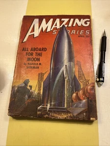 1947 April AMAZING STORIES Pulp Fiction Magazine VG 4.0 Harold M Sherman - Picture 1 of 23