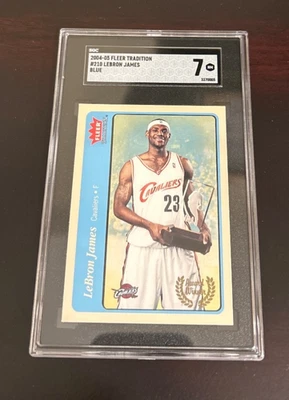 2004-05 Fleer Tradition Blue #210 LeBron James Cavaliers SGC 7 - Image 1 of 2