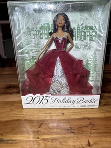 2015 Holiday Barbie Puppe Afroamerikanerin neu im Karton - Bild 1 von 2