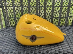 Harley Yellow Chrome 2000 FLSTF Fatboy Softail Gas Tank 2000-2003 FLSTS - Picture 1 of 11