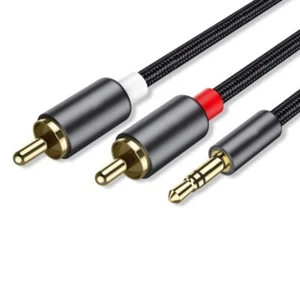 Noise Reductions 3.5mm Audios Cable 3.5mm to 2RCA Cable for Enhances Sound - Picture 1 of 14