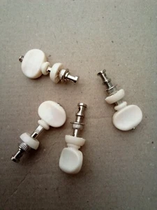 Set of 4 String Tuning Pegs Keys for Ukulele or cigar box guitar. With ferrules. - Bild 1 von 3