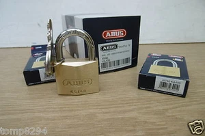 2 X KEYED ALIKE ABUS 65 40MM BRASS PADLOCKS SECURITY RATING CLASS 5 KA406 - Picture 1 of 1