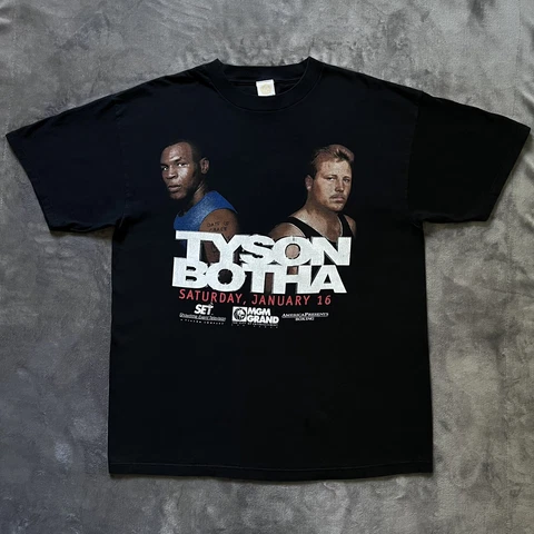 Vintage 90’s Mike Tyson vs. Francois Botha 1999 MGM PPV Boxing Tee - Size XL Cover
