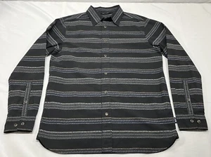The North Face Medium Men Multicolor Black Striped Long Sleeve Button Down Shirt - Picture 1 of 7