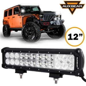 AUXBEAM 12" inch Dual Row LED Light Bar Spot+Flood Beam Off-Road Driving Truck - Picture 1 of 12