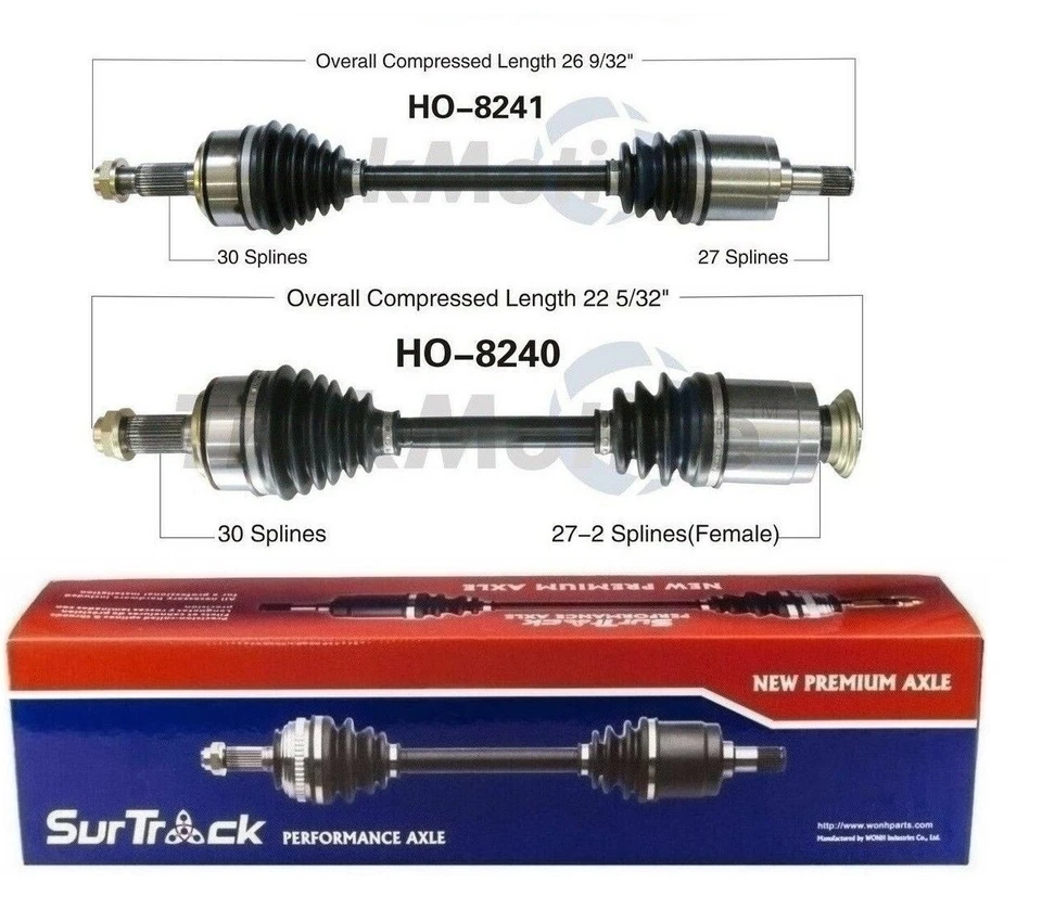 Juego SurTrack par de ejes delanteros CV para Honda CR-V 2007-2011 4x4 AWD FWD Foto 1 de 1