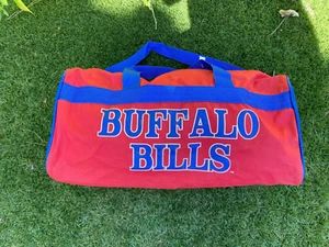 Vintage Official NFL 1990' Buffalo Bills Red Blue White Duffel Gym Bag NEW - Picture 1 of 10