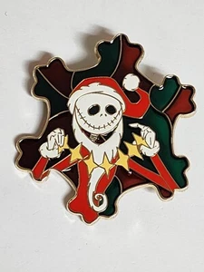 Disney Jack Skellington Holiday Time Stined Glass Pin LE 125 - Picture 1 of 5