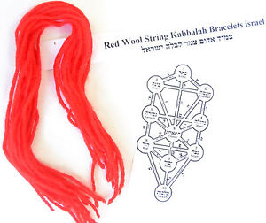 Lot 12+3 Red Wool String Kabbalah Bracelets against Evil Eye israel Blessed S10"