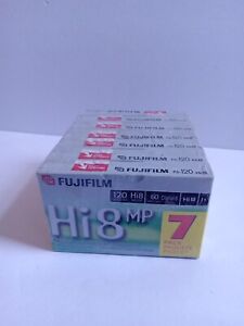 Cassette vidéo FUJIFILM Hi8 120 MP P6-120 Fuji pack de 7 cassettes vierges TOUT NEUF