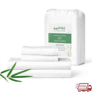 Cooling Bamboo Rayon King Sheet Set 4 Piece Silky Soft Deep Pocket Bedding New - Picture 1 of 7