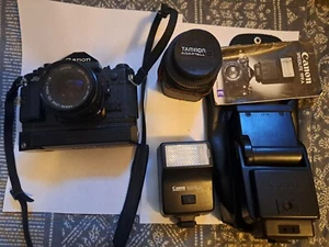 Canon A-1 w/ Motor Drive MA" JAPAN WITH EXTRAS - Picture 1 of 9