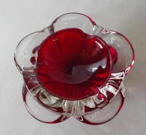 Glas Schale oder Ascher Rot Murano?,schwer - Bild 1 von 5