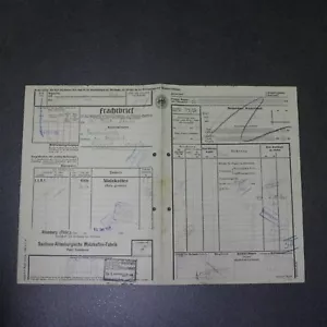 Old consignment note Reichsbahn 1937 Altenburg Thuringia to Neukirch L. malt coffee - Picture 1 of 17