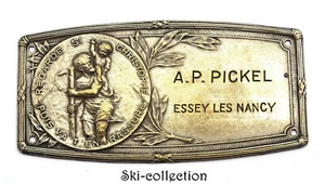Vintage Vehicle Plate, St. Christopher Patron Of Travelers. France. 1930 - Picture 1 of 2