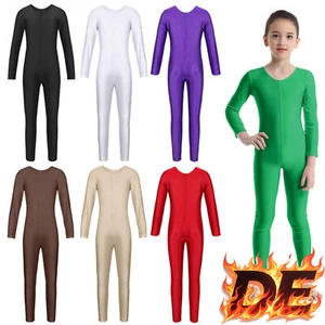 DE Mädchen Trikot Tanzanzug Body Langarm Ballettanzug Tanz Gymnastik Overall - Bild 1 von 101