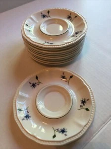 Lote de 10 platillos Kensington Staffordshire Ironside China patrón Wayside #1821 - Imagen 1 de 7