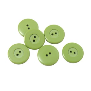 2-Hole Plastic Sewing Buttons Round Circle DIY Fastener Matte Avocado Green 20mm - Picture 1 of 1