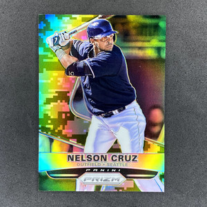 2015 Panini Prizm Baseball #124 Nelson Cruz Camo Prizm Parallel SP #/199 Seattle
