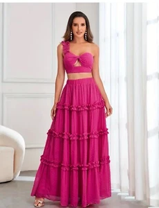 Hoy Pink Set Skirt Top Women’s Set Sz M Medium 2 Pieces New - Picture 1 of 11