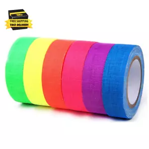 UV Blacklight Reactive Fluorescent Cloth Tape Glow in the Dark Neon Gaffer Tape - Picture 1 of 6