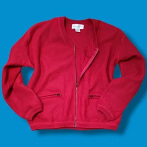 Casual Corner's Vintage Acrylic Wool Full Zip Jacket - L - Picture 1 of 5