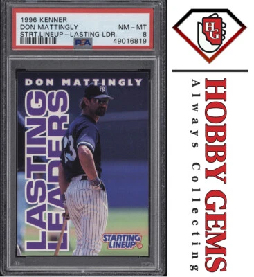 DON MATTINGLY PSA 8 1996 Kenner Starting Lineup New York Yankees Low Pop - Image 1 of 2