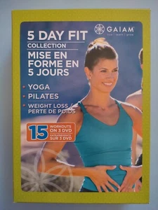 5 DAY FIT Collection - Yoga, Weight Loss, Pilates - 15 Workouts 3 DVD Boxed Set - Picture 1 of 5