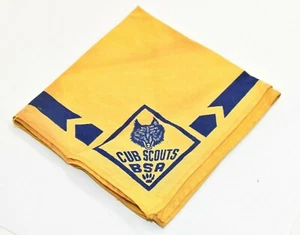 BSA Cub Scout Wolf Neckerchief Golden Yellow Scarf Bandanna Boy Scouts SM1B - Picture 1 of 4