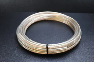 10 GAUGE CLEAR SPEAKER WIRE 25 FT AWG CABLE POWER GROUND STRANDED HOME CAR 25FT - Picture 1 of 6