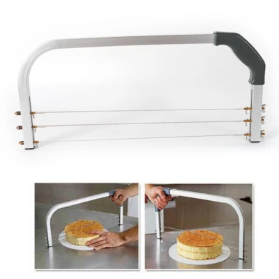 Cake Leveler 3 lame Tortens?ge Torte?ge Taglia Torte Divisore Fondo Torta - Immagine 1 di 4