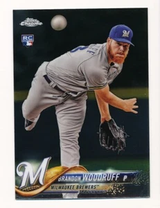 2018 Topps Chrome Brandon Woodruff Rookie #179 RC Milwaukee Brewers - Bild 1 von 2