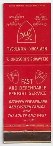 New York Montreal Delaware & Hudson Railroad RW RR FS Leeres Streichholzcover - Bild 1 von 3