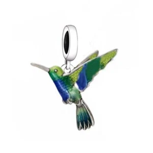 SOLID S925 Silver Pretty Hummingbird Bird Charm Pendant by YOUnique Designs - Bild 1 von 1