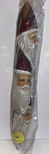 Weihnachtsschmuck Vintage Santa Totem Holzimitat 11" Eiszapfen rustikal Dekor Regency - Bild 1 von 6