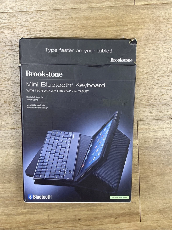 Brookstone Mini Bluetooth Keyboard For iPad Mini 1, 2, 3 Tablet "Black" - Image 1 of 1