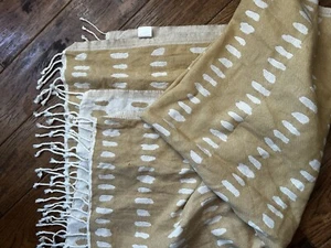 TEEMA Towels The Yellow Spot Cotton Sand Free Fringed - Picture 1 of 5