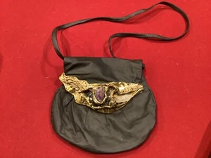 AUSGEFALLENE NANCY BRUTALISTISCHE BEWEGUNG GELDBÖRSE-BRASILIEN-SODALITH&AMYTHYST-LEDER-SIGNIERT - Bild 1 von 6