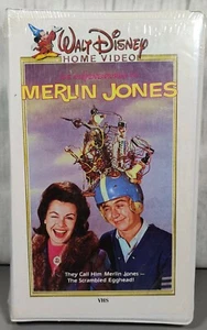 Walt Disney Home Video MERLIN JONES White Clam Shell VHS SEALED - Picture 1 of 6