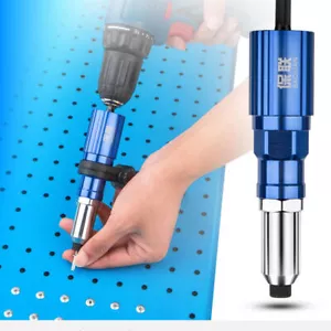 Electric Rivet Gun 2.4-4.8mm Rivet Nut Gun Drill Adapter Cordless Riveting Tool - Picture 1 of 10