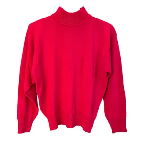 Vintage Robert Scott Red Lambswool Blend Pullover Sweater Size XL - Picture 1 of 7