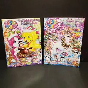 2x Lisa Frank GIANT HOLIDAY COLORING ACTIVITY BOOK * 40+ pages ea * Out of Print - Picture 1 of 10