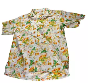 Camisa para hombre Hawaiian Waikiki Creations Historia de la isla Tiki Aloha XL - Imagen 1 de 6