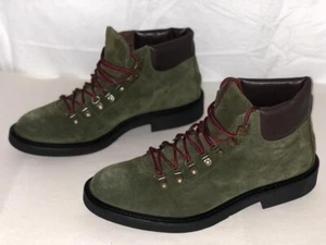 EU 45 US 12 BOEMOS HERREN Wandern Echtfell Wildleder Leder Schnürung Kampf Biker Stiefel - Bild 1 von 11