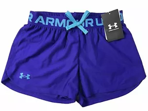 Under Armour Girls Play Up Athletic Shorts Size M Blue 1363372 - Picture 1 of 6