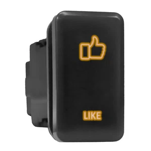 LIKE - Interruttore a spinta alto retroilluminato arancione 1,54"x 0,83" (adatto: Toyota) - Foto 1 di 6