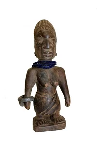 Statuette Jumeau Ibeji Ancienne - Début XXe - 22 cm - Art africain - Imagen 1 de 8