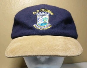 Gorra de golf azul marino y tostado Old Course St. Andrews THE MARQUE correa de lana Melton - Imagen 1 de 8