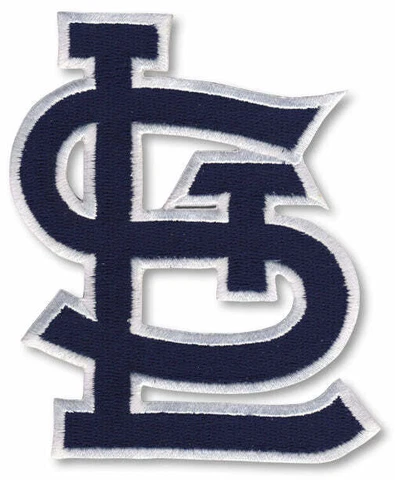 St. Louis Cardinals 'STL' Letter Script Hat Logo Blue Patch Jersey MLB Emblem Cover